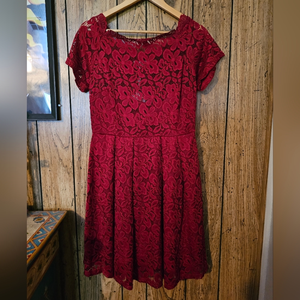 NWT MISSMAY Retro Red Lace Dress - XL - Picture 2 of 7